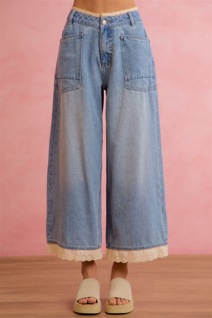 Crochet Detail Jeans