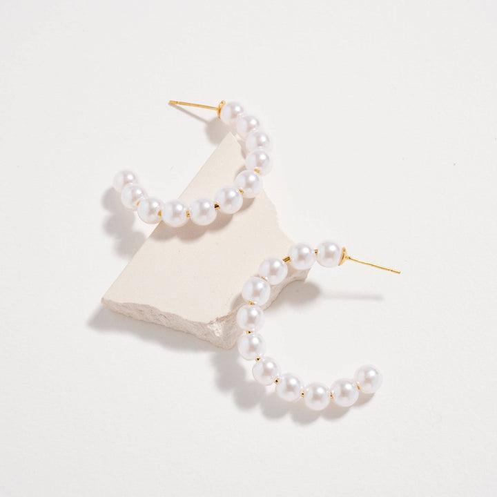 Pearl Hoop Earrings