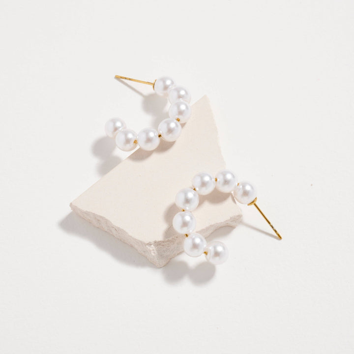Pearl Hoop Earrings