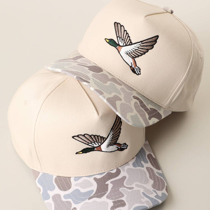 Flying Mallard Embroidered Hat