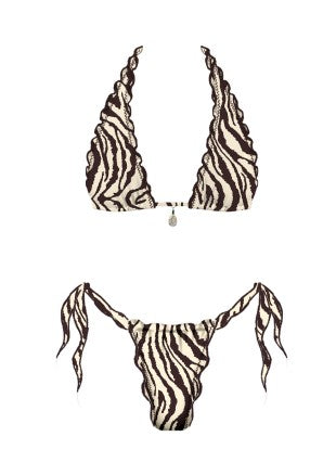 Zebra Bikini Top