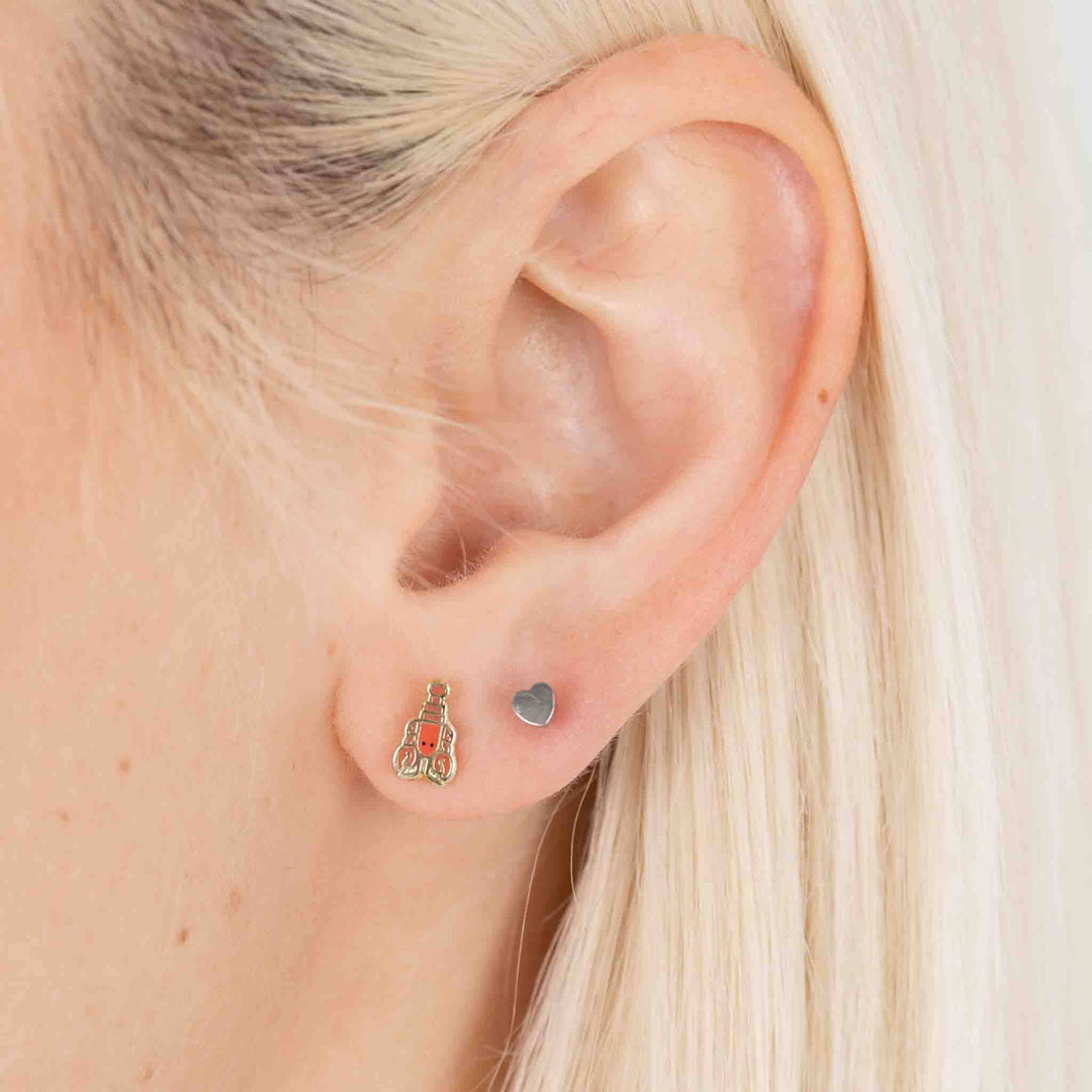 18K Gold-Plated Lobster Studs