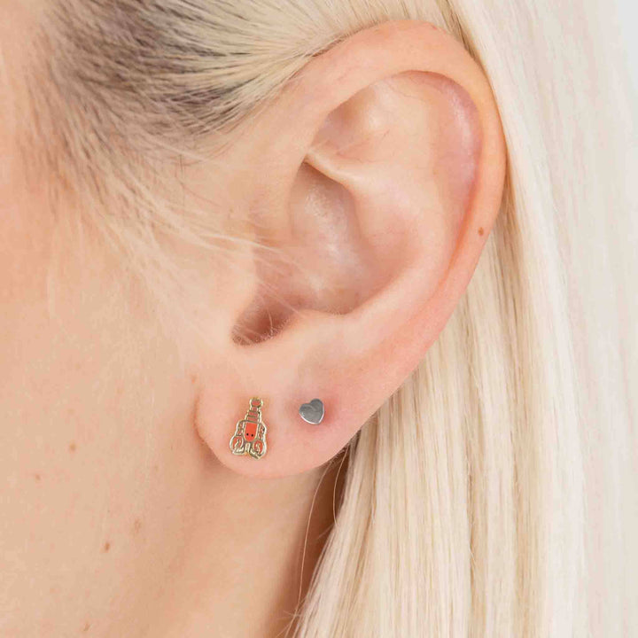 18K Gold-Plated Lobster Studs