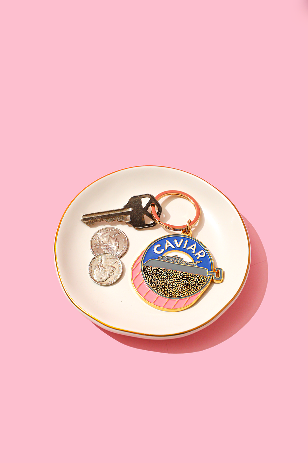 Caviar Enamel Keychain Bag Charm