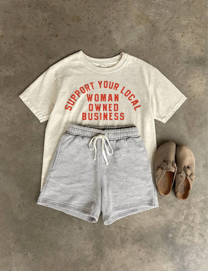Support your local woman owned business graphic tee