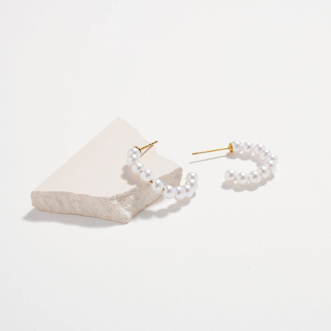 Pearl Hoop Earrings
