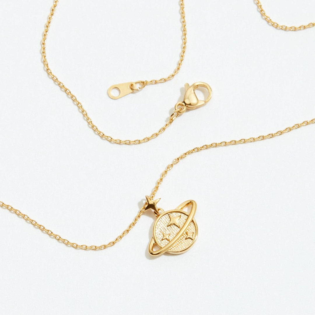Gold Dipped Planet Necklace