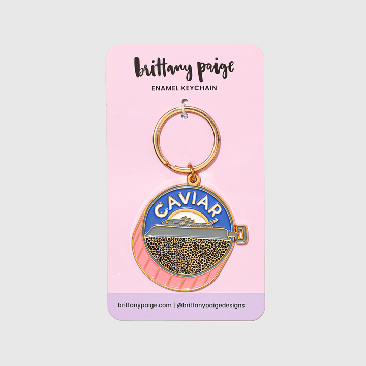 Caviar Enamel Keychain Bag Charm