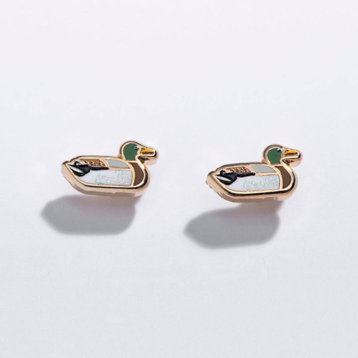 18K Gold-Plated Duck Studs