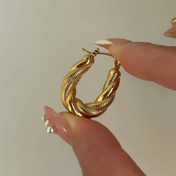 Braided Hoop Earrings