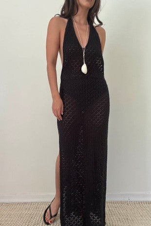 Onyx Crochet Max Dress