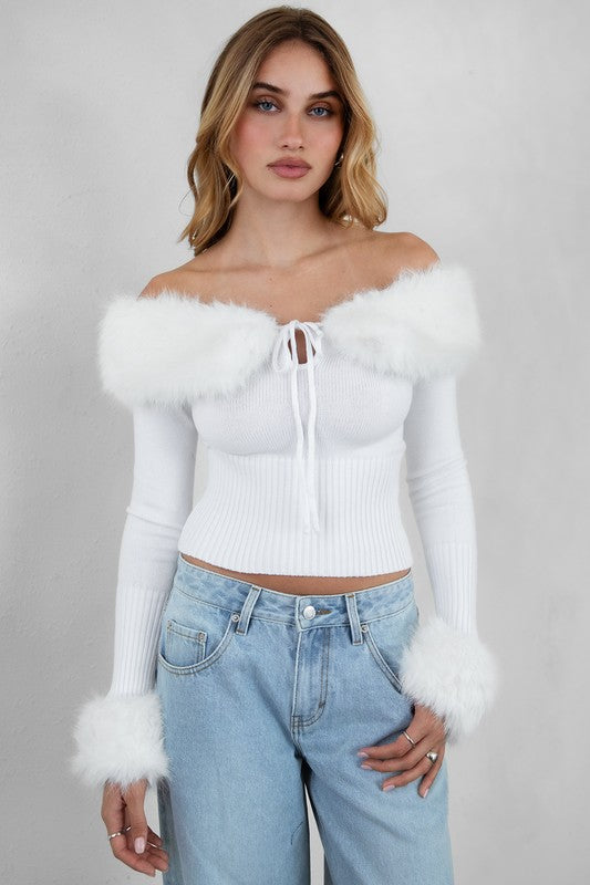 Everest Faux Fur Sweater