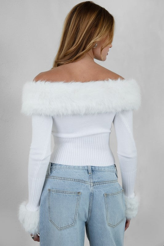 Everest Faux Fur Sweater