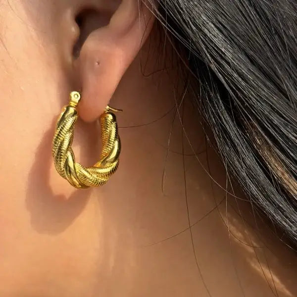 Braided Hoop Earrings