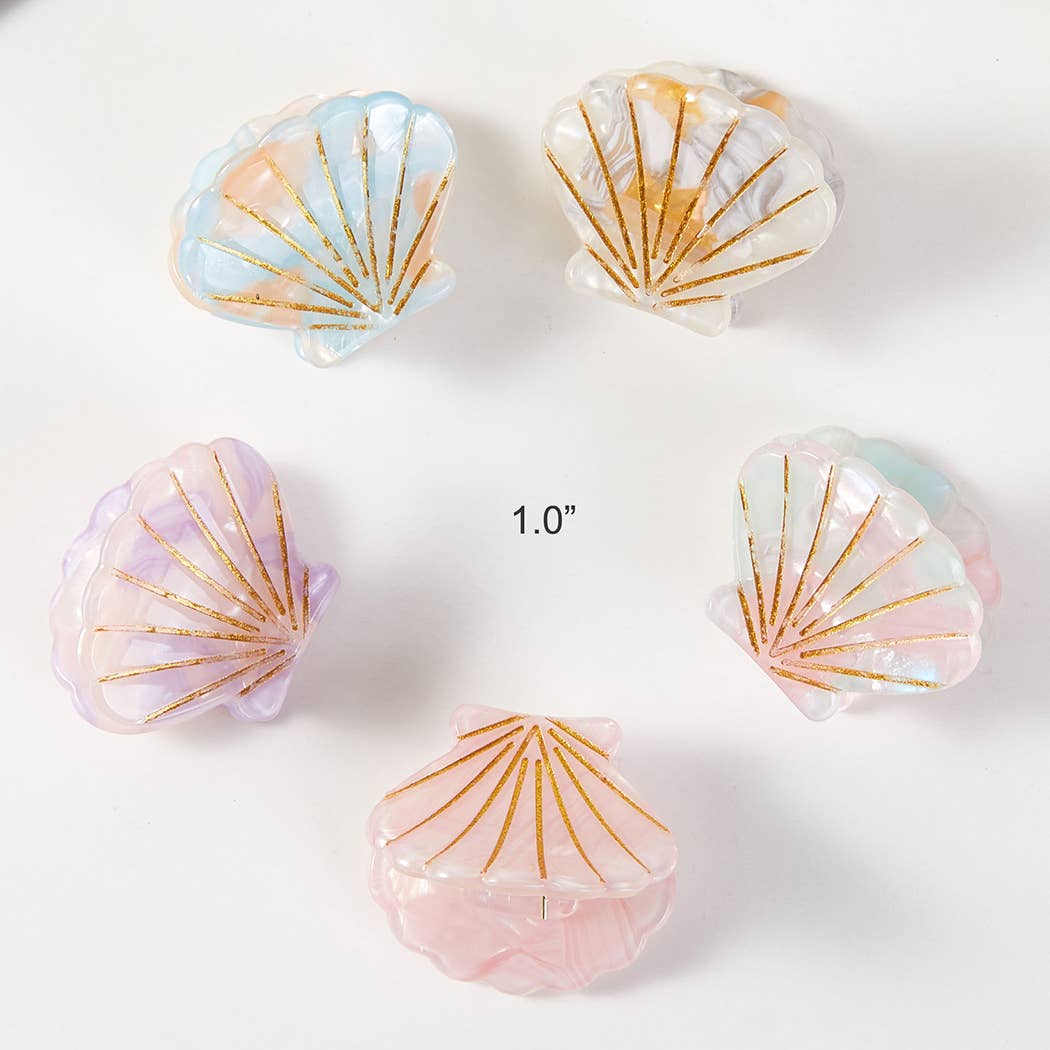 Pearl Shell Hair Mini Claw Clip Set