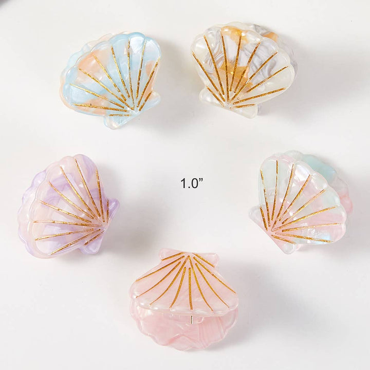 Pearl Shell Hair Mini Claw Clip Set