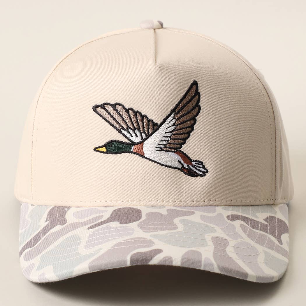 Flying Mallard Embroidered Hat