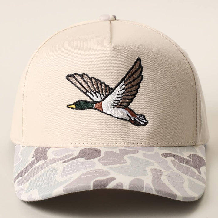 Flying Mallard Embroidered Hat