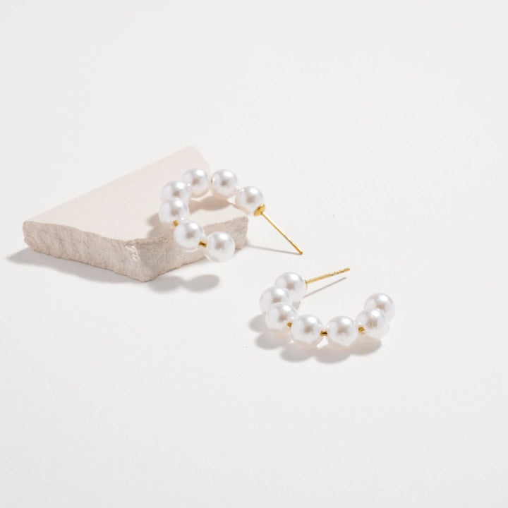 Pearl Hoop Earrings