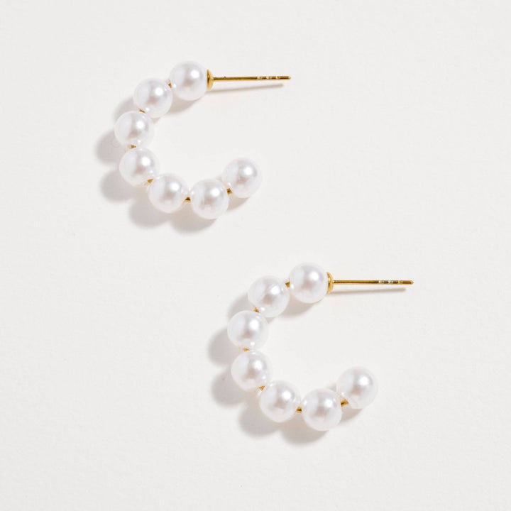 Pearl Hoop Earrings