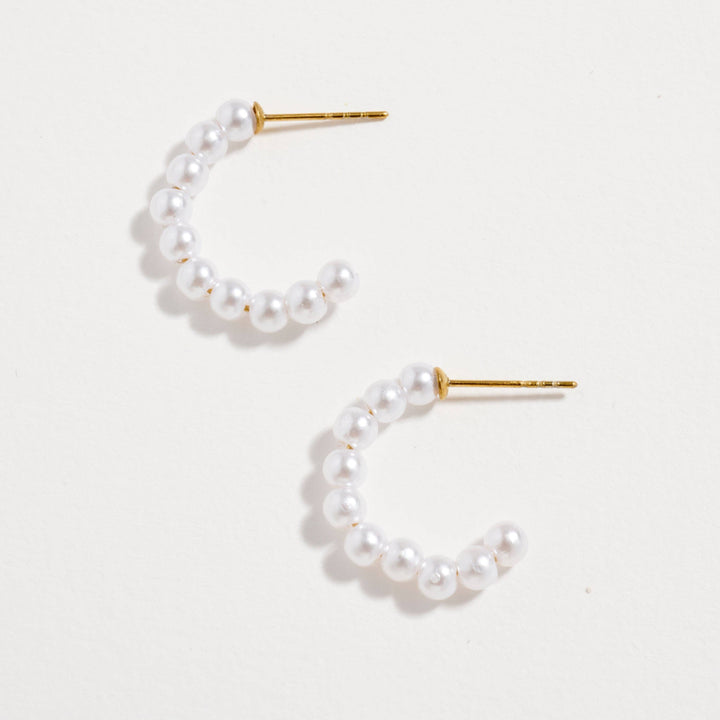 Pearl Hoop Earrings