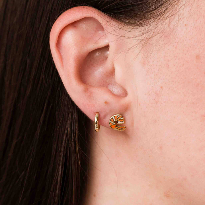 18K Gold-Plated Shrimp Studs