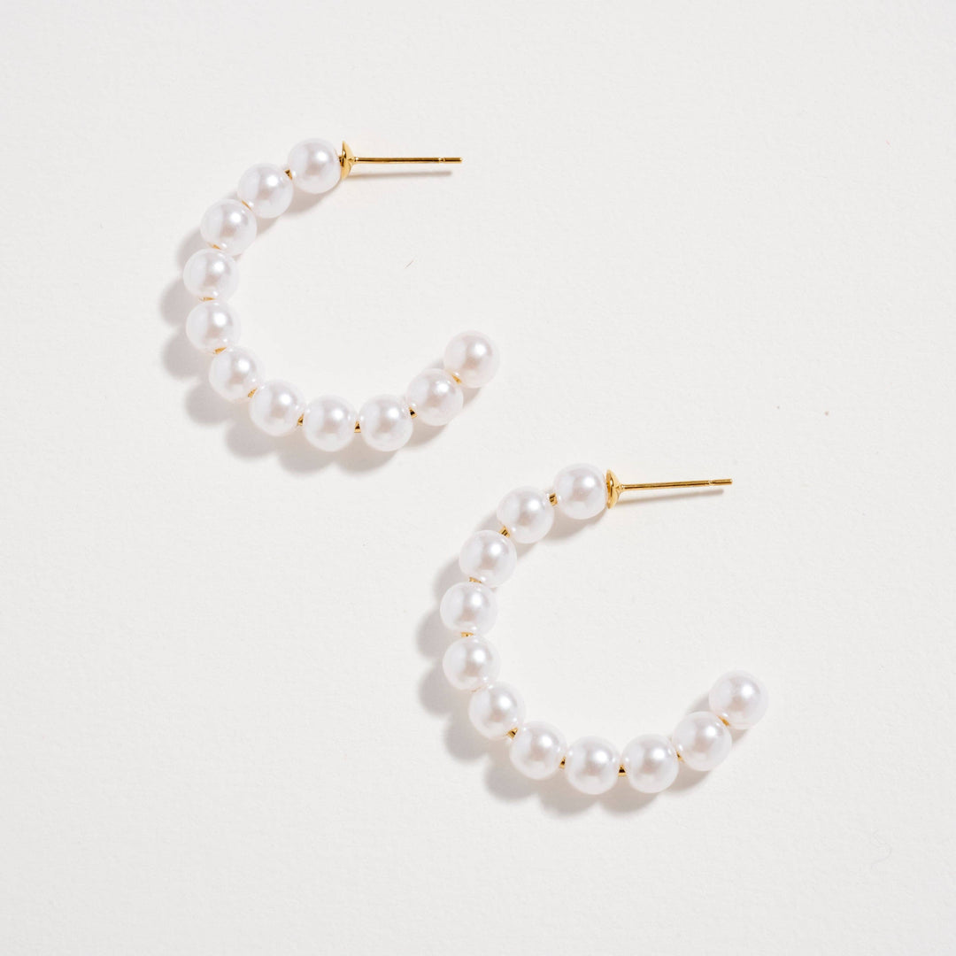 Pearl Hoop Earrings