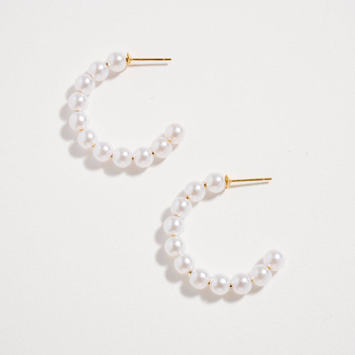 Pearl Hoop Earrings