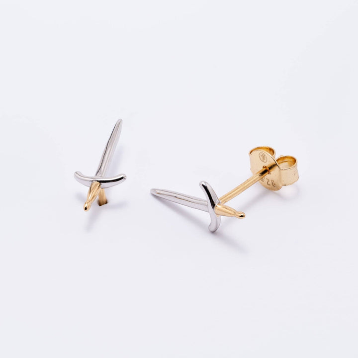 14K Gold Plated Dagger Studs