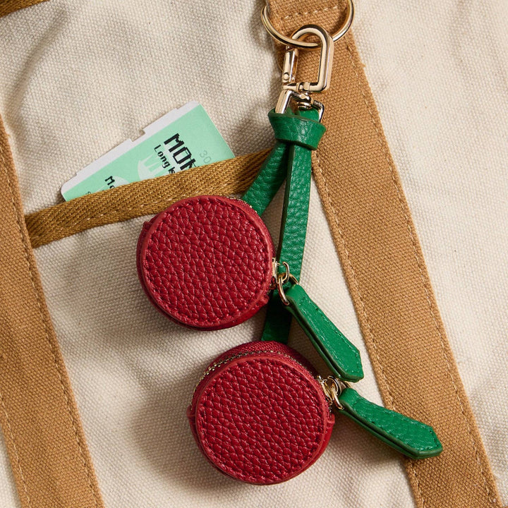 Cherry Leather Charm