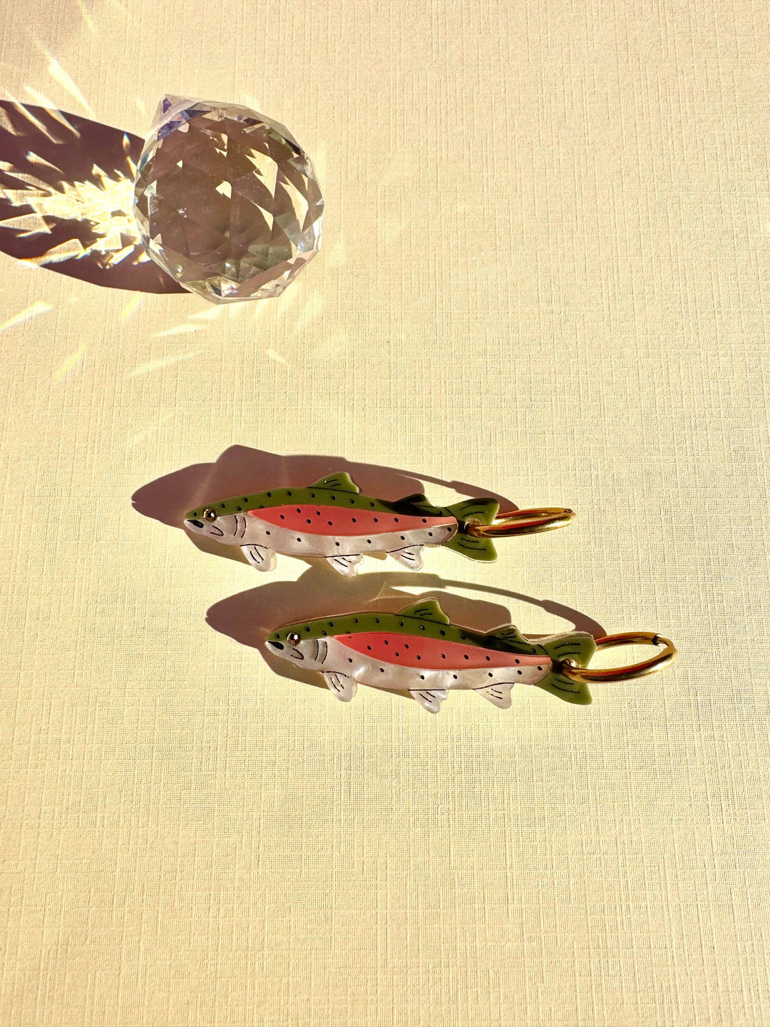 Rainbow Trout Dangle Earrings