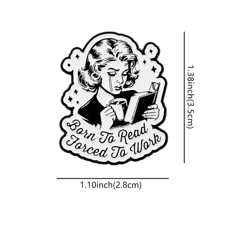 Born to Read Pin