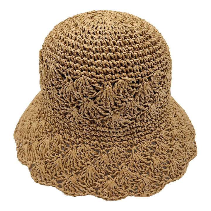 Summer Beach Crochet Straw Bucket Hat