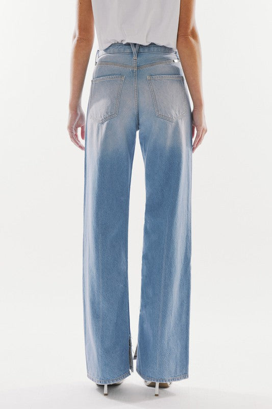 Nineties Flare Split Hem Jeans