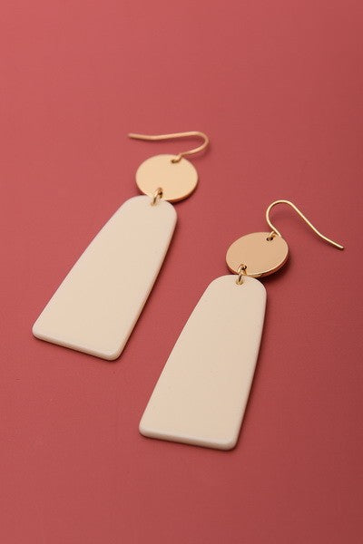 Gold/Acrylic Dangle Earrings