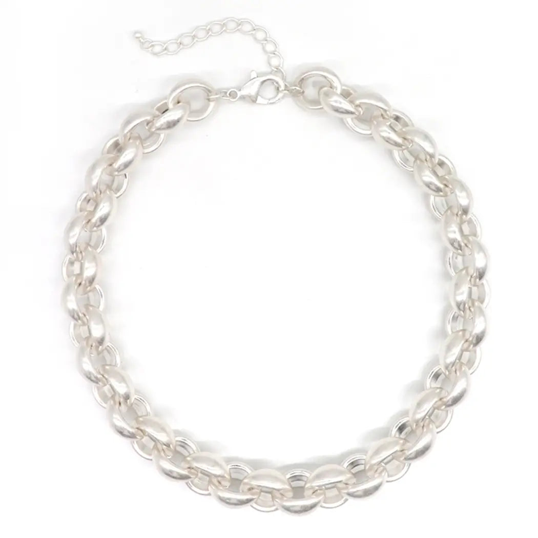 Chunky Silver Chain Necklace