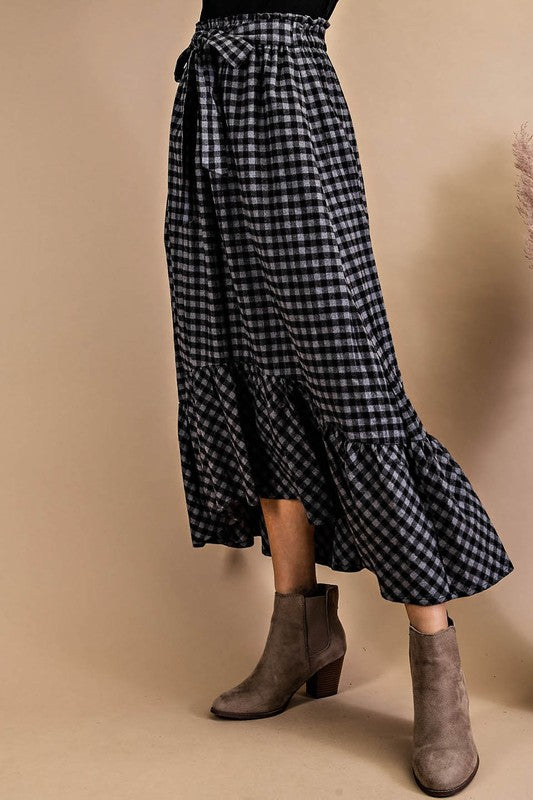 Michelle Plaid Maxi Skirt