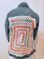 Groovy Crochet Detail Denim Jacket